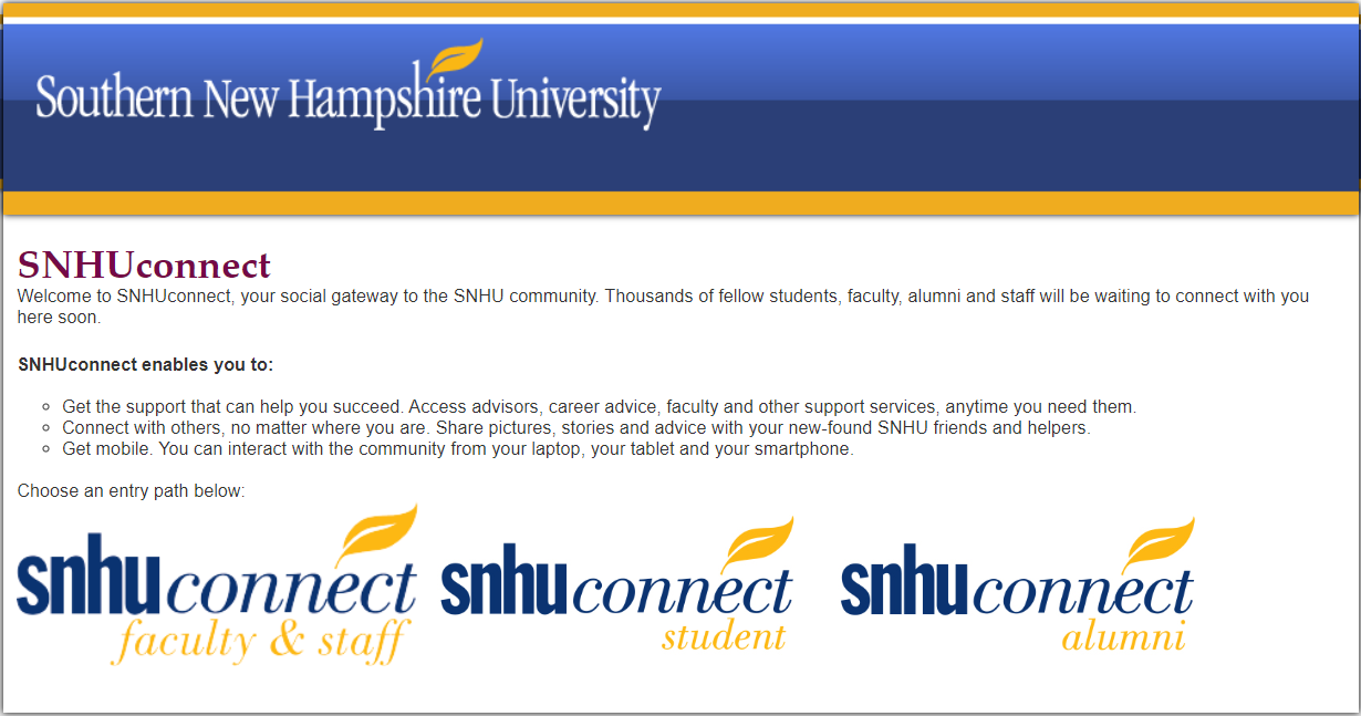 How Can I Access the SNHUConnec