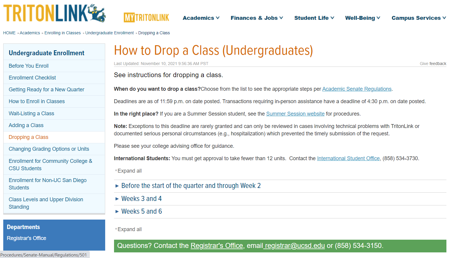 UCSD Student Portal login Guide- University of California San Diego 3 How do I Drop The Class From webreg UCSD